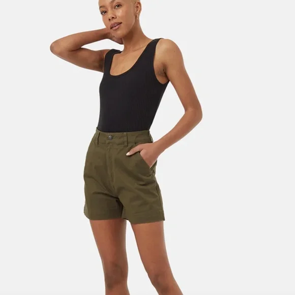 NWT Tentree womens twill high waist short Size 4 - Picture 1 of 8